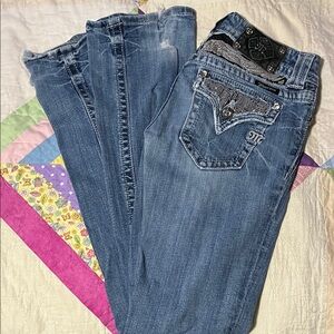 Women's Blue Embellished Jeans